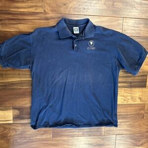 Vintage Hollywood Navy Polo Shirt size 2XL